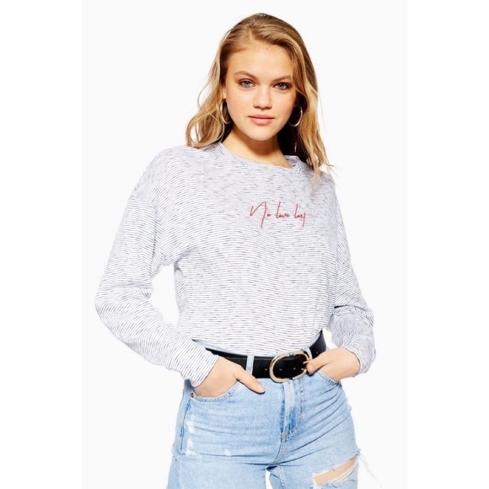 Long Sleeve "No Love Lost" top from top shop